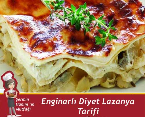 Enginarlı ve Limon Başemelli Diyet Lazanya Tarifi