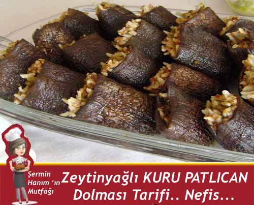 Zeytinyağlı Kuru Patlıcan Dolması