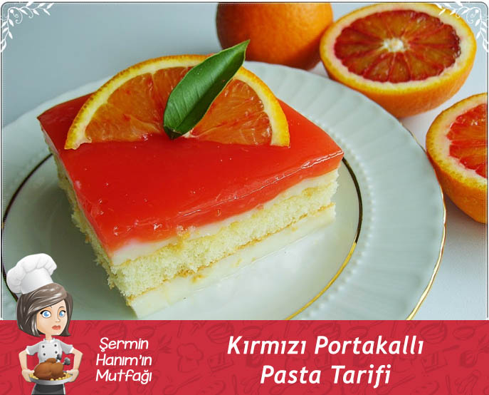 Kırmızı Portakallı Pasta