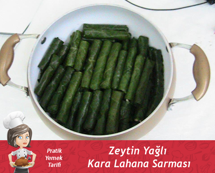 Zeytin yağlı kara lahana sarması2