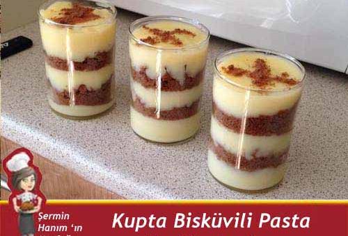 Kup’ ta Bisküvili Pasta Tarifi.