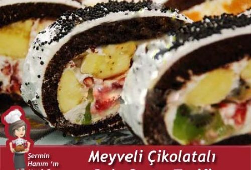 Meyveli Çikolatalı Rulo Pasta