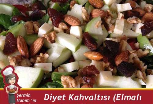 Diyet Kahvaltısı ( Elmalı Salata) Tarifi.